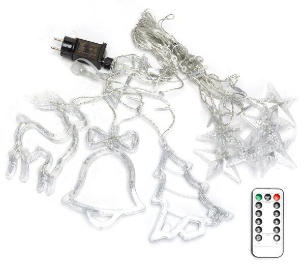 Aigostar - Коледна LED верига RGBY за външна употреба 120xLED/6W/230V/8 функции 3x0,6m IP44 + дистанционно управление