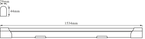 Osram - LED осветително тяло за монтаж под шкаф BATTEN LED/24W/230V 153,4 cm