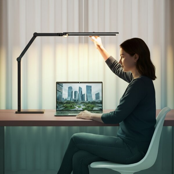Brilagi-LED Димируема сензорна настолна лампа VARIO LED/24W/230V 3000-6500K черна
