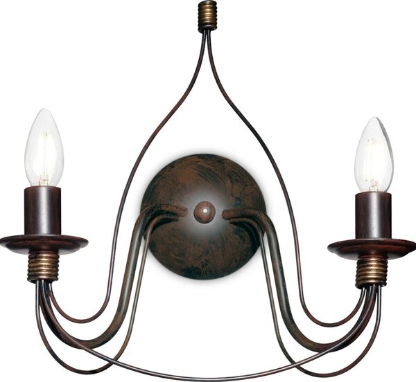 Ideal Lux - Стенно осветително тяло CORTE 2xE14/40W/230V, медно