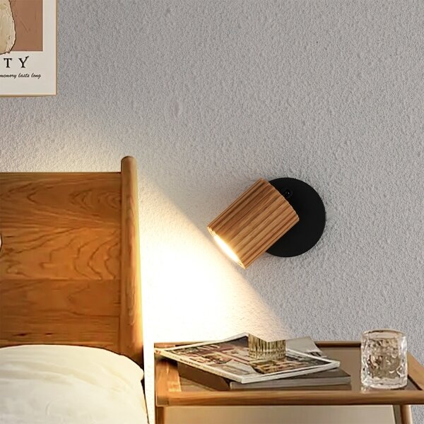 Brilagi - Стенно точково осветително тяло MODERN WOOD 1xGU10/8W/230V дърво/черно