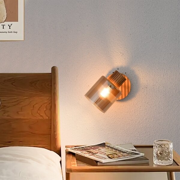 Brilagi - Стенно точково осветително тяло HYGGE 1xE14/15W/230V дърво/димчато