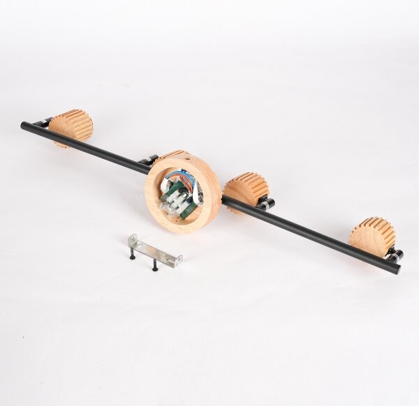 Brilagi - Спот осветително тяло HYGGE 4xE14/15W/230V дърво/опушено