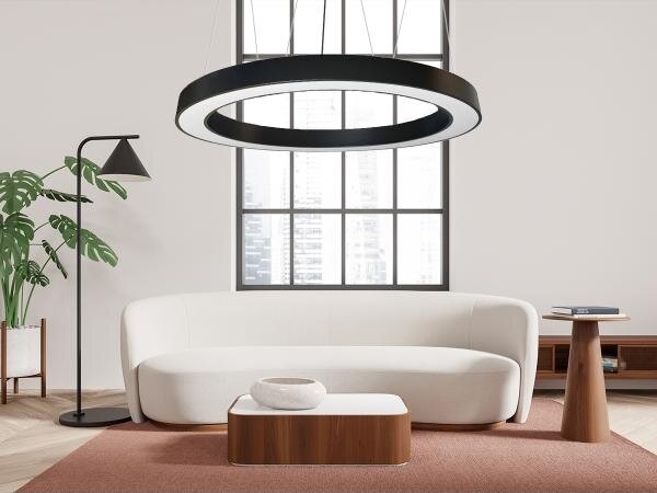 LED Пендел LED/60W/230V 4000K Ø 120 см черен