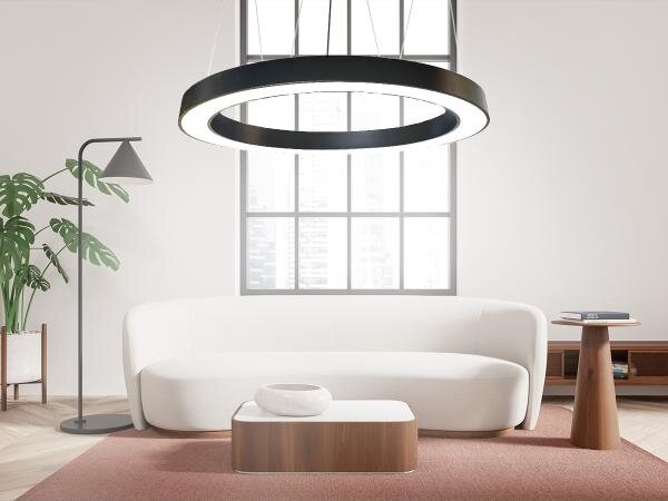 LED Пендел LED/60W/230V 4000K Ø 120 см черен