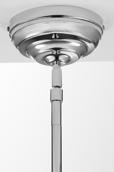 Jupiter 2071 - Пендел на тръба PLATINO 1xE27/15W/230V зелен/лъскав хром