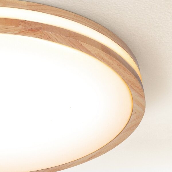 Brilagi - Димируемо LED осветително тяло MOLINA LED/60W/230V 3000-6500K дъб пр. 58 cm +DO