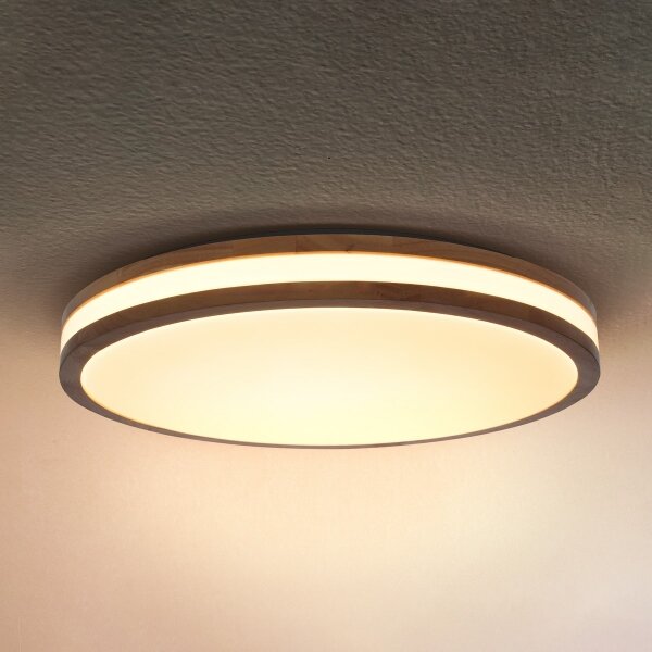 Brilagi - Димируемо LED осветително тяло MOLINA LED/60W/230V 3000-6500K дъб пр. 58 cm +DO
