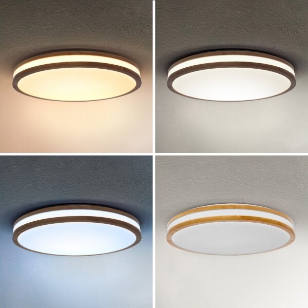 Brilagi - Димируемо LED осветително тяло MOLINA LED/60W/230V 3000-6500K дъб пр. 58 cm +DO