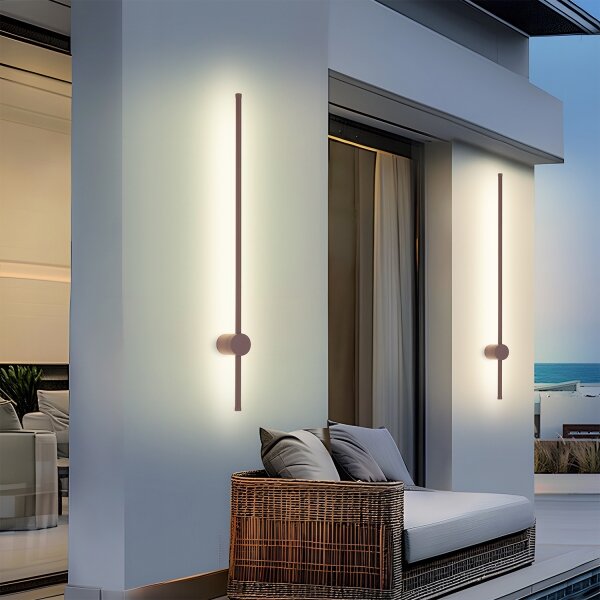Brilagi - LED външно стенно осветително тяло AURA LED/20W/230V 3000K IP54 97 cm кафяво CRI 90