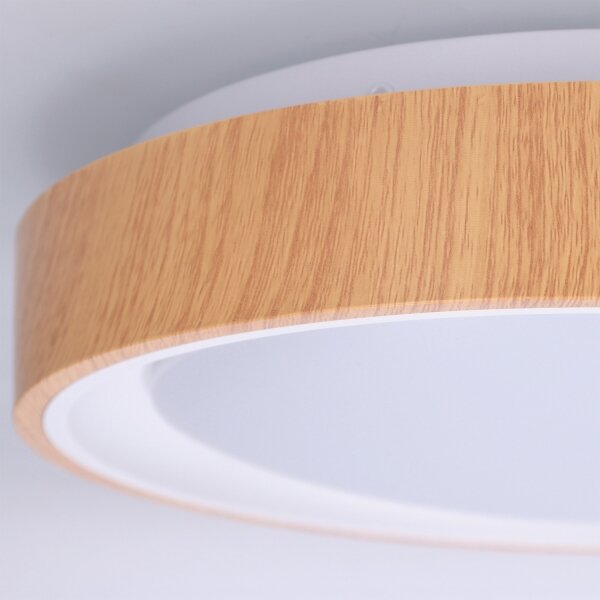 Brilagi - LED таванно осветително тяло FLOCO LED/24W/230V Ø 30 см дървено/бяло