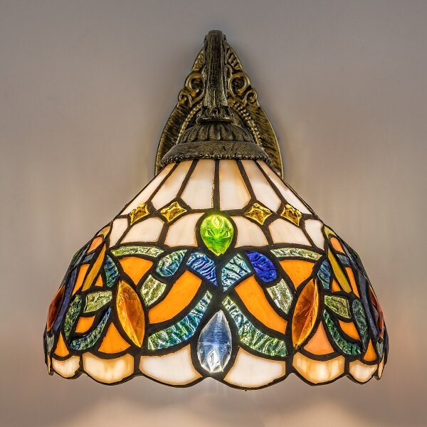 Brilagi - витражна стенна лампа в стил Тифани LUISA, 1xE27/40W/230V