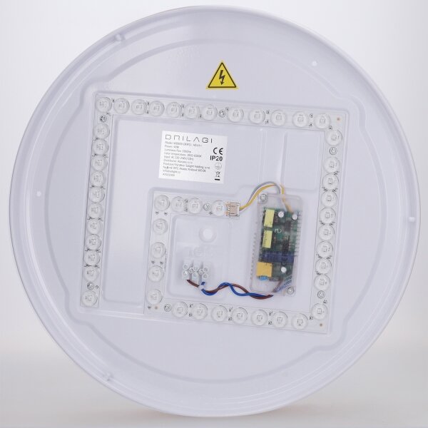 Brilagi - Димируема LED таванна лампа FLOCO LED/48W/230V Ø 40 см дърво/бяло + дистанционно управление