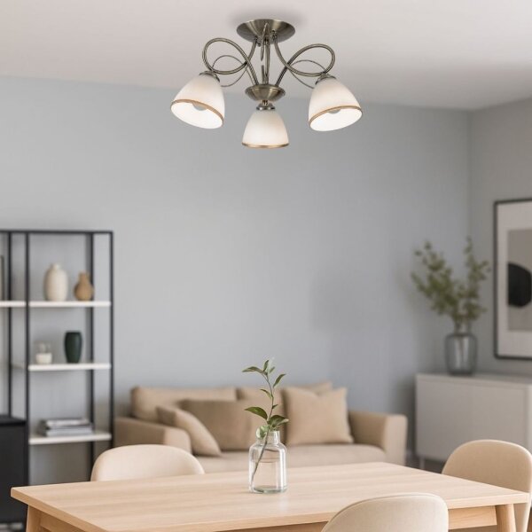 Brilagi - Полилей за директен монтаж FRED 3xE27/60W/230V, диаметър 59 см, бронзов