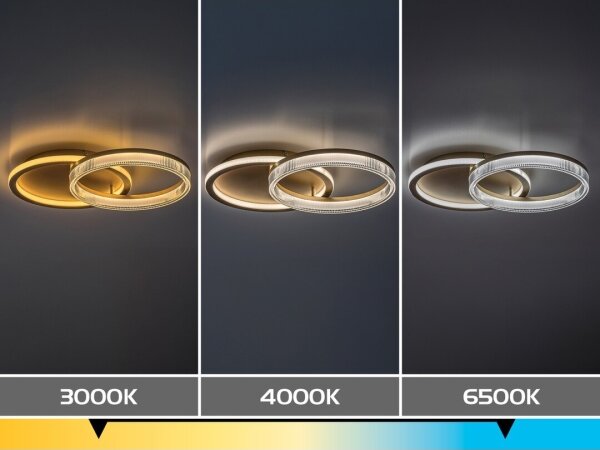 Rabalux 71472 - LED димируемо таванно осветително тяло RIVONA LED/22W/230V 3000-6500K 53,5x35 см + с дистанционно управление