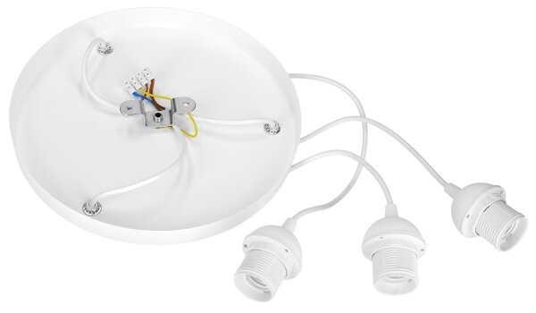 Полилей на шнур BOHO 3xE27/60W/230V бял/джут