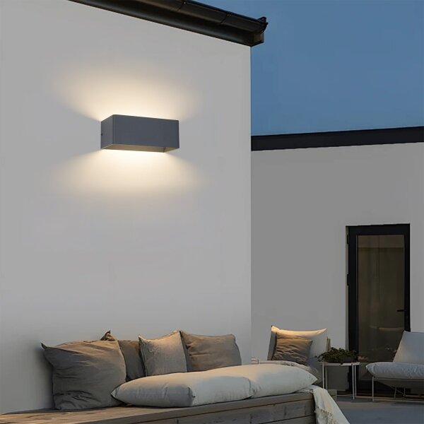 Brilagi - Външна LED настенна лампа DONNANI LED/7W/230V 20 cm антрацит IP44