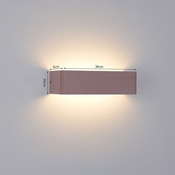Brilagi - LED външно стенно осветително тяло DONNANI LED/12W/230V 30 cm кафяво IP44