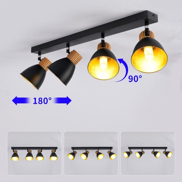 Brilagi - Точково осветително тяло ODENSE 4xE14/10W/230V дърво/черно