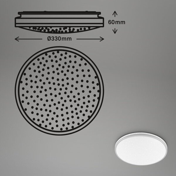 Brilo 3823-014 - LED таванно осветително тяло SILIN LED/16W/230V Ø 33 см
