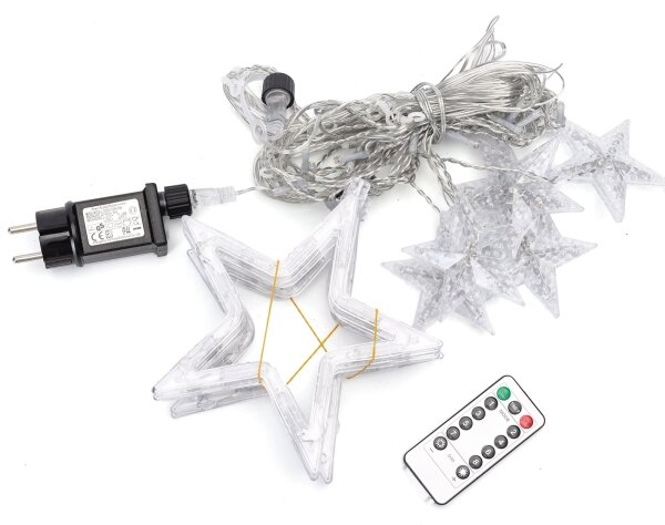 Aigostar - LED външен коледен гирлянд 120xLED/6W/230V/8 функции 3x0,6m IP44 топла бяла + дистанционно управление