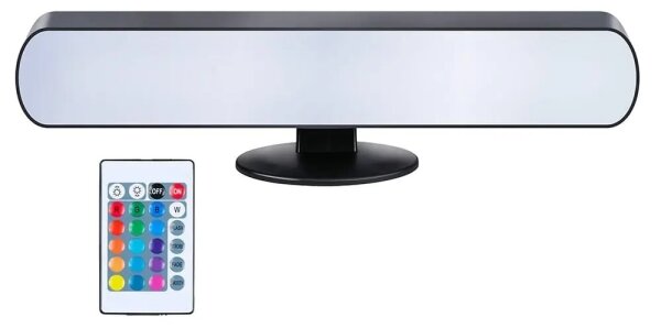 Grundig - настолна LED RGBW лампа с регулируема яркост LED/0,7W/5V черна + дистанционно управление