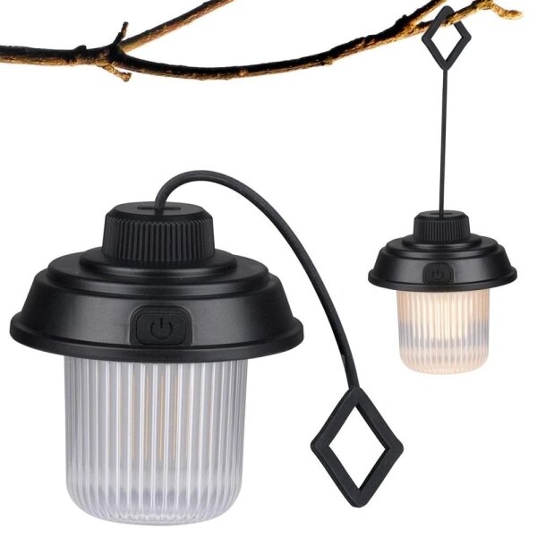 Grundig - LED къмпингова лампа LED/3xAA 3000/4500/6000K IP44 черна