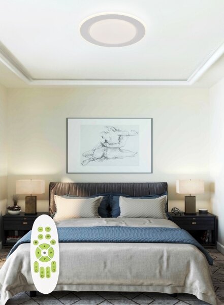 Top Light - LED Димируем плафон LED/51W/230V бял + д.у