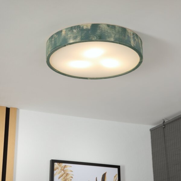 Brilagi - Таванно осветително тяло PINO 3xE27/15W/230V бор/зелен, диаметър 47,5 см