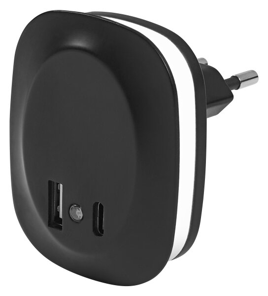 Osram - LED нощна лампа за контакт със сензор и USB LUNETTA LED/12,5W/230V
