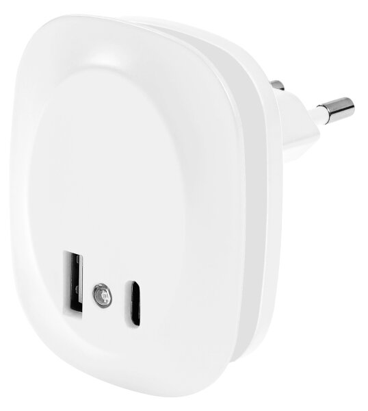 Osram- LED нощна лампа за контакт със сензор и USB LUNETTA LED/12,5W/230V