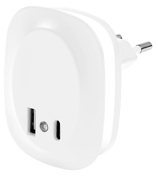 Osram- LED нощна лампа за контакт със сензор и USB LUNETTA LED/12,5W/230V