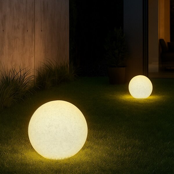 Външно декоративно осветително тяло LUMISTONE 1xE27/15W/230V IP65 Ø 28 см