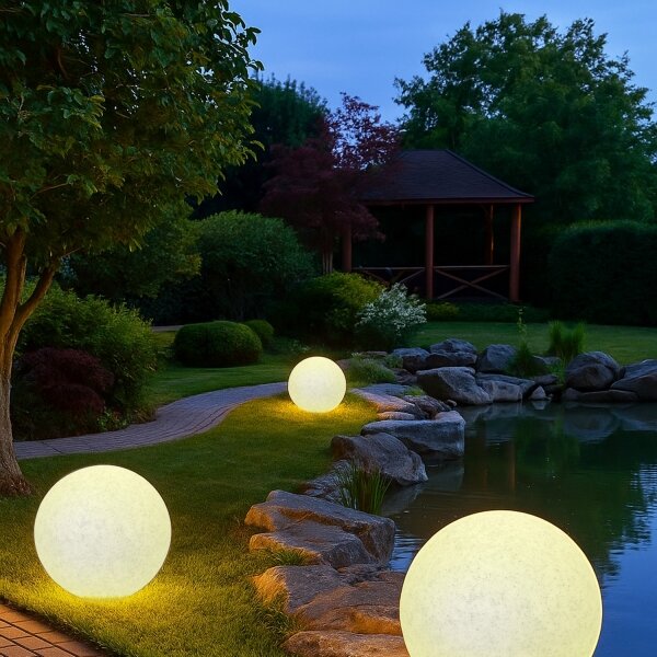 Външно декоративно осветително тяло LUMISTONE 1xE27/15W/230V IP65 Ø 28 см