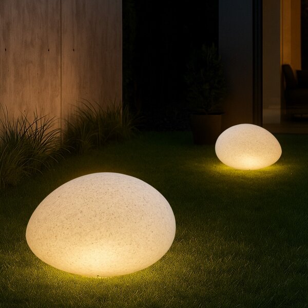 Външно декоративно осветително тяло LUMISTONE 1xE27/15W/230V IP65, диам. 26,5 cm