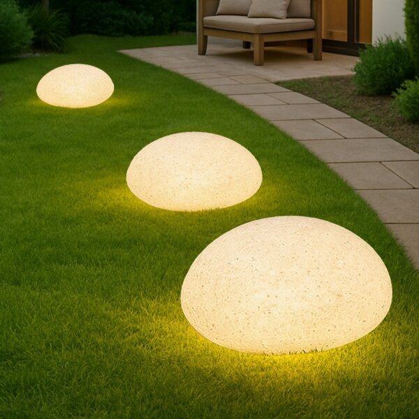 Външно декоративно осветително тяло LUMISTONE 1xE27/15W/230V IP65, диам. 26,5 cm