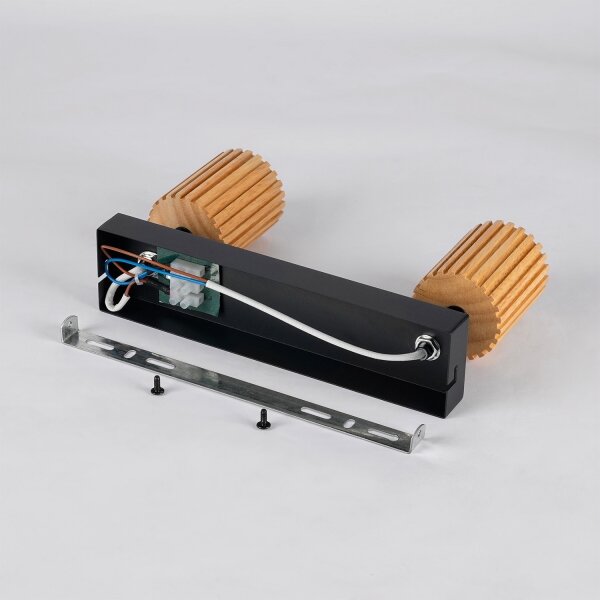 Brilagi - Точково осветително тяло MODERN WOOD 2xGU10/8W/230V дърво/черно