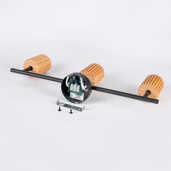 Brilagi - Спот осветително тяло MODERN WOOD 3xGU10/8W/230V дърво/черно