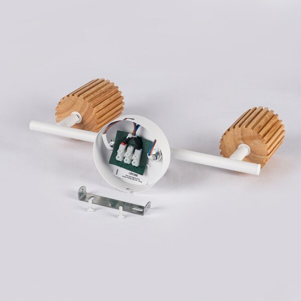 Brilagi - Точково осветително тяло MODERN WOOD 2xGU10/8W/230V дърво/бяло
