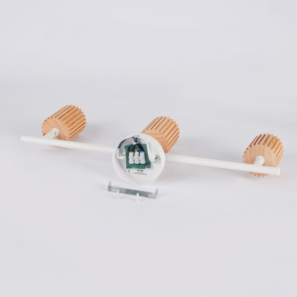 Brilagi - Спот осветително тяло MODERN WOOD 3xGU10/8W/230V дърво/бяло