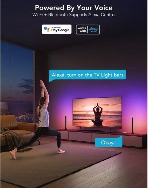 Govee - SMART LED RGBIC панел 38 см за TV 43-75" - 2 бр. Wi-Fi