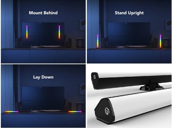 Govee - SMART LED RGBIC панел 38 см за TV 43-75" - 2 бр. Wi-Fi