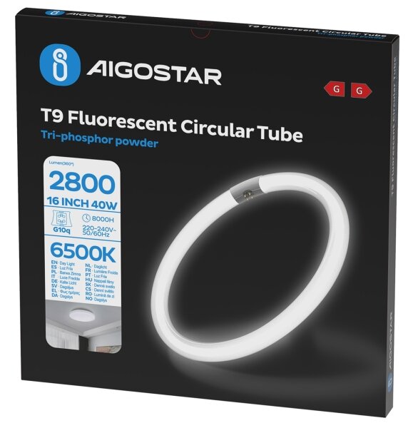 Флуоресцентна тръба T9 G10q/40W/230V 6500K - Aigostar