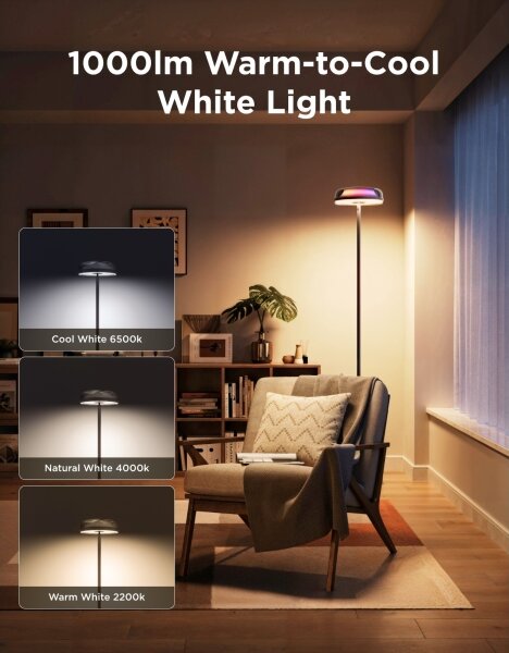 Govee-LED RGBICWW Димируема подова лампа UPLIGHTER MATTER LED/24W/230V Wi‑Fi