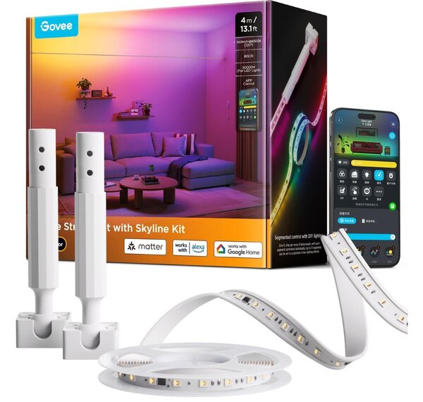 Govee - LED RGBICWW Подвесна LED лента LED/36W/24V 4m Skyline Matter Wi-Fi