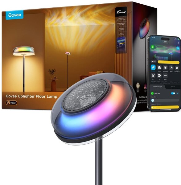 Govee-LED RGBICWW Димируема подова лампа UPLIGHTER MATTER LED/24W/230V Wi‑Fi