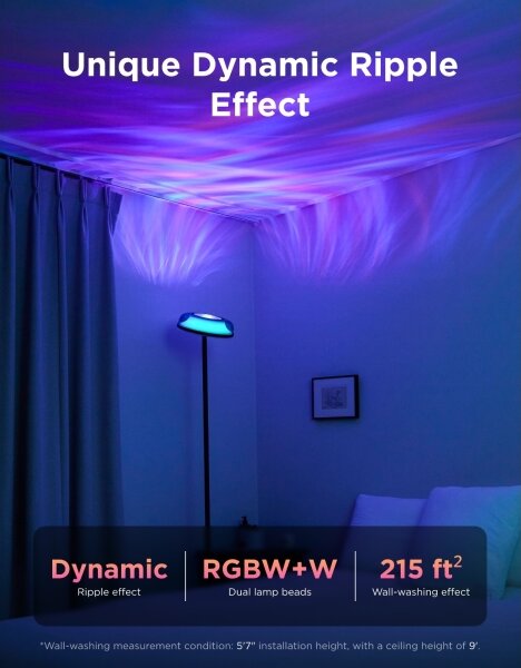 Govee-LED RGBICWW Димируема подова лампа UPLIGHTER MATTER LED/24W/230V Wi‑Fi
