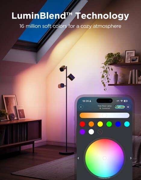 Govee - LED RGBICWW димируема подова лампа TREE MATTER LED/48W/230V Wi-Fi