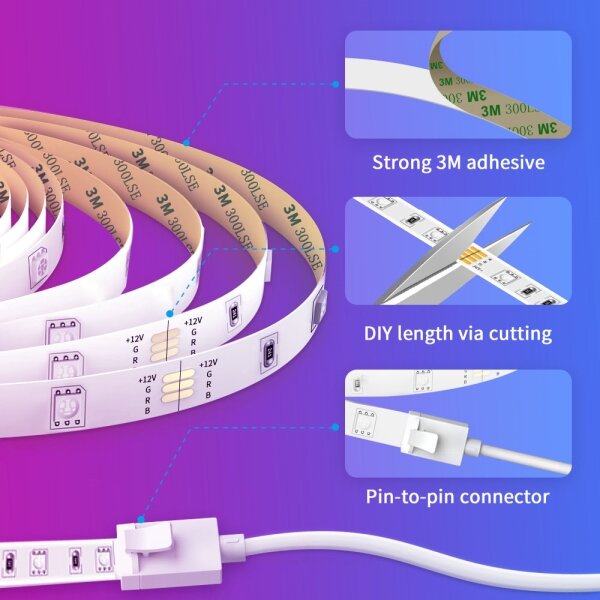 Govee - Димируема RGB LED лента SMART LED/36W/24V 10m Wi-Fi