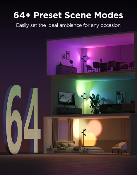 Govee - LED RGBICWW димируема подова лампа TREE MATTER LED/48W/230V Wi-Fi